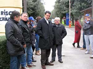 Marini e Gubbiotto al sit-in a Villa Buon respiro