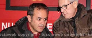 Il comandante provinciale dei vigili del fuoco Gennaro Tornatore con il capo dipartimento nazionale Francesco Paolo Tronca