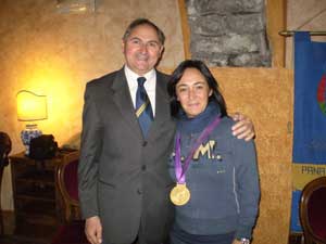Giancarlo Bandini con il sergente Ilaria Salvatori
