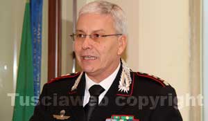Il comandante provinciale Gianluca Dell'Agnello