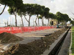 Il cantiere alla stazione ferroviaria
