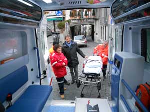 La presentazione della nuova ambulanza
