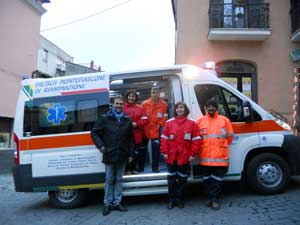 La presentazione della nuova ambulanza