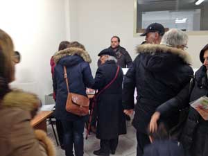 Il seggio nella sede del Pd di via Polidori