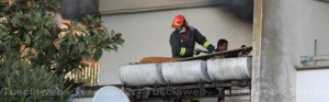 L'incendio in appartamento a Capranica