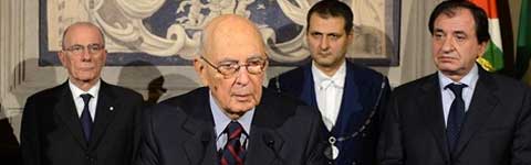Il presidente della Repubblica Giorgio Napolitano