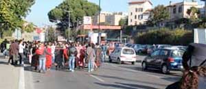 Un corteo degli studenti