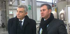 Il presidente Stirpe e Domenico Merlani a Civita castellana