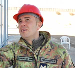 Felice Cianfana al lavoro a Herat