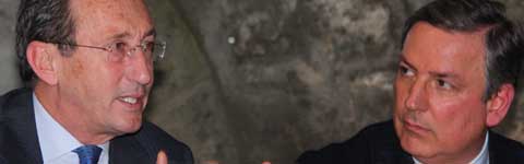 Gianfranco Fini con Claudio Taglia