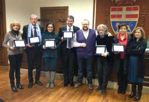 Il gruppo dei professori premiati in Provincia