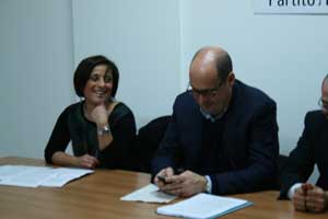 Daniela Boltrini con Nicola Zingaretti