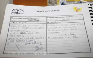 Il libro dei nascituri al reparto di Ostetricia di Belcolle