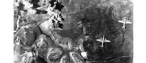 Un'immagine dei bombardamenti sulla Tuscia