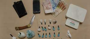 La droga sequestrata dai carabinieri di Ronciglione alla coppia