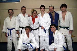 Rosalba Forciniti con i ragazzi della Faul Judo