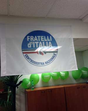 La sede di Fratelli d'Italia in via Romiti a Viterbo