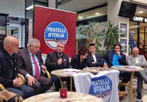 La presentazione dei candidati di Fratelli d'Italia