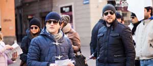 Luigi Maria Buzzi e Mauro Rotelli a piazza delle Erbe