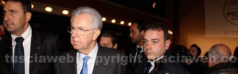 Mario Monti in visita a Viterbo