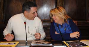 Il sindaco Marini e l'assessore Russo