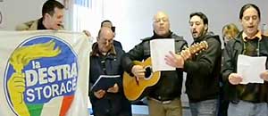 Flash mob della Destra alla Agenzia delle entrate