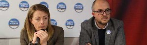 Giorgia Meloni a Viterbo con Rotelli