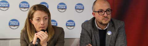 Giorgia Meloni a Viterbo con Rotelli