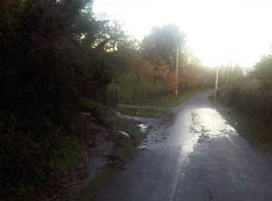 Il ghiaccio in Strada Costa Volpara