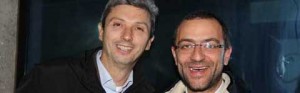 Pierluigi Bianchi con il segretario del Pd Andrea Egidi