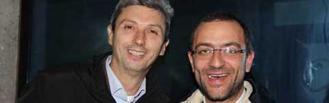 Pierluigi Bianchi con il segretario del Pd Andrea Egidi