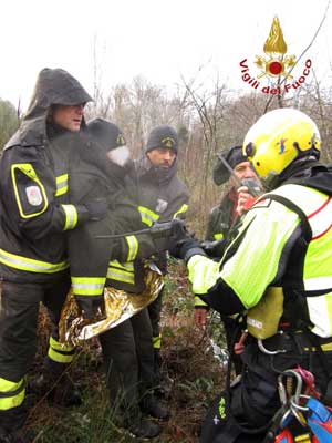 Alcune immagini del soccorso