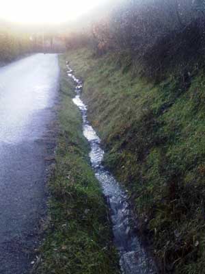 Il ghiaccio in Strada Costa Volpara