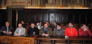 La conferenza stampa a palazzo dei Priori