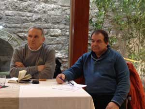 I rappresentanti sindacali in conferenza