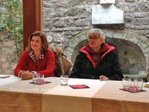 I rappresentanti sindacali in conferenza