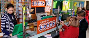 Una ricevitoria del Lotto