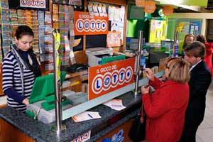 Una ricevitoria del Lotto