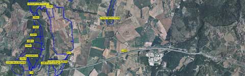 La mappa della zona battuta dai soccorritori
