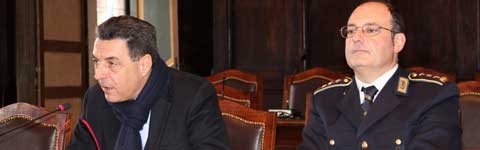 Il sindaco Marini e il comandante Fainelli