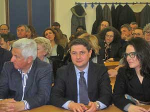Mazzoli all'incontro con Grasso all'università