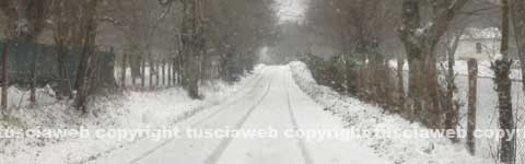 La neve sulla Tuscia