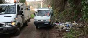 L'intervento di Viterbo Ambiente in strada Riello