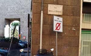 Il vecchio segnale di via della Bontà