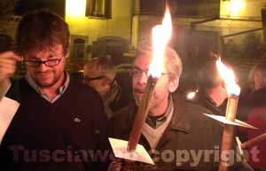 La fiaccolata organizzata da Filippo Rossi