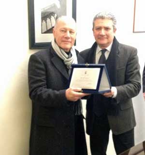 Il presidente Meroi con Marcello Arduini