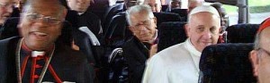 Papa Francesco in pullman