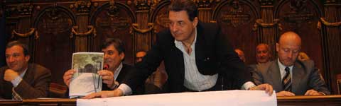 Marini, Buzzi e Muroni presentano l'ascensore a valle Faul