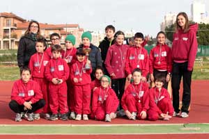 Il gruppo della Zona Olimpica al Cross di Tarquinia