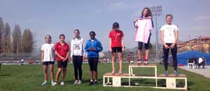 Il podio del Criterium regionale Indoor a Rieti